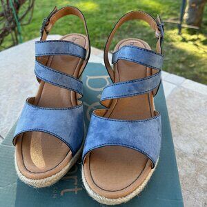 B.O.C. Denim/Rope Platform Sandals-NEW in box, Never Worn